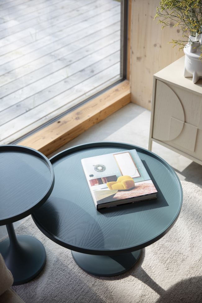 Salontafel 'Jason' Ø69 cm - Blauw