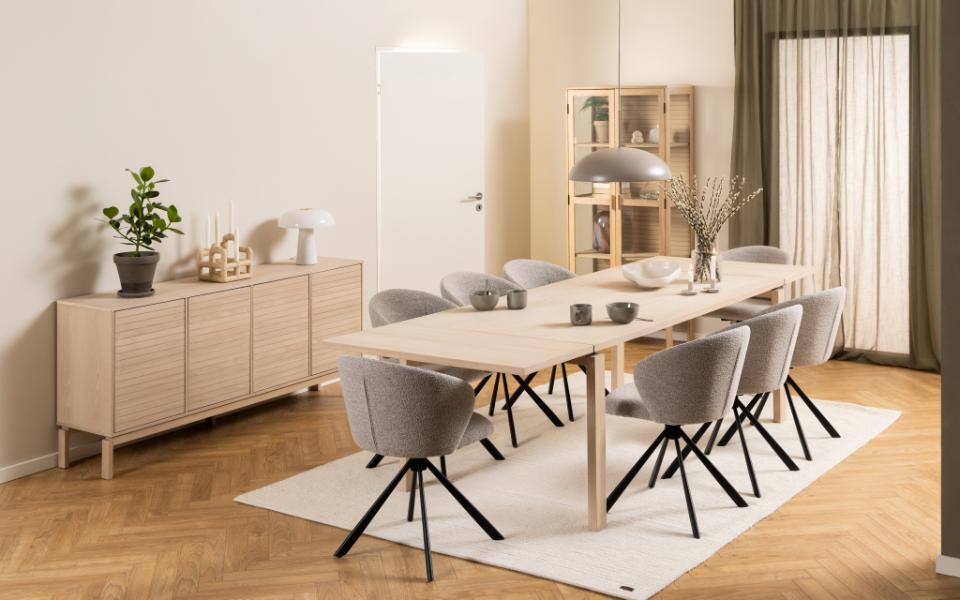 Eettafel 'Hudiksvall' 200cm- Natuur