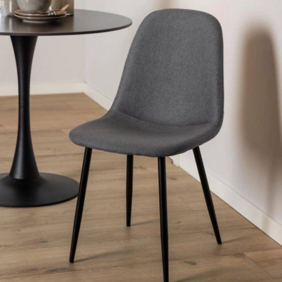 Stoel 'Gal' - Grijs/Zwart