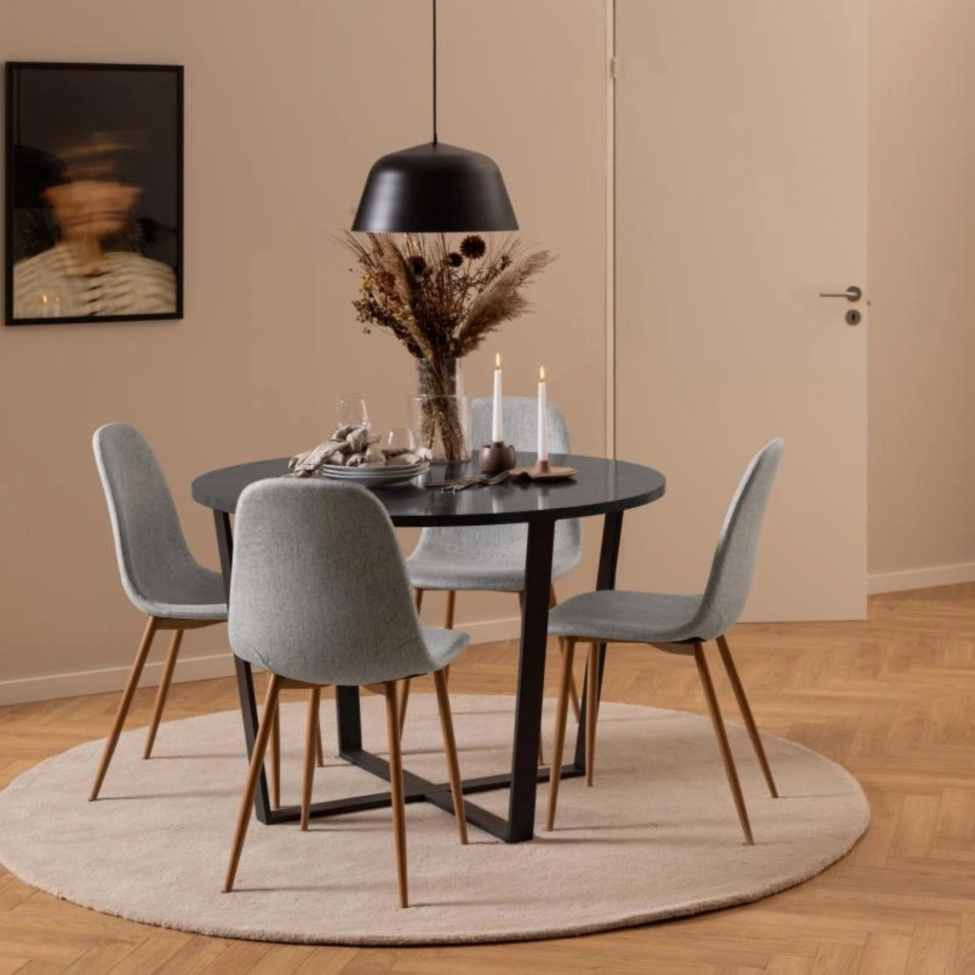 Stoel 'Gal' - Grijs/Natuurlijk