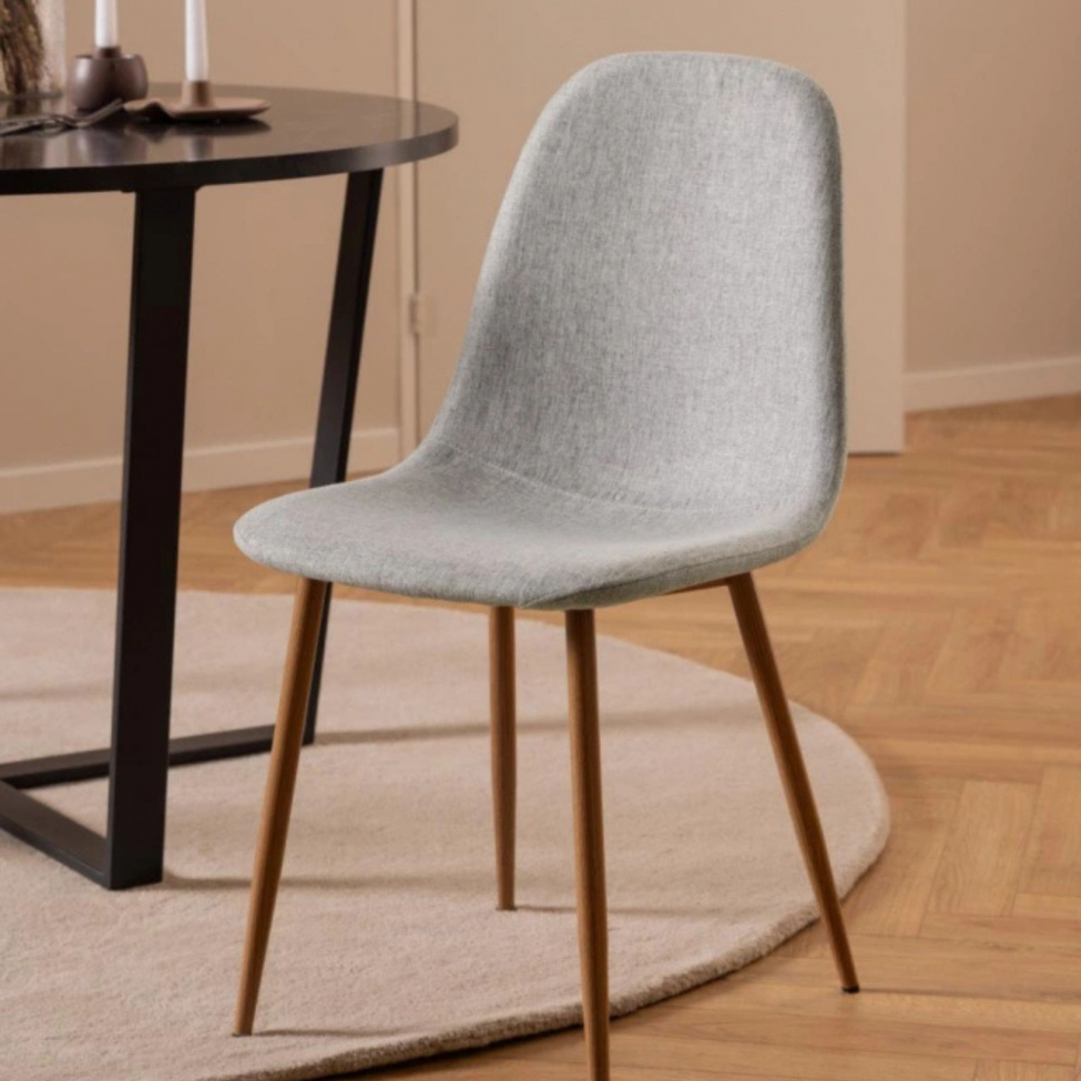 Stoel 'Gal' - Grijs/Natuurlijk