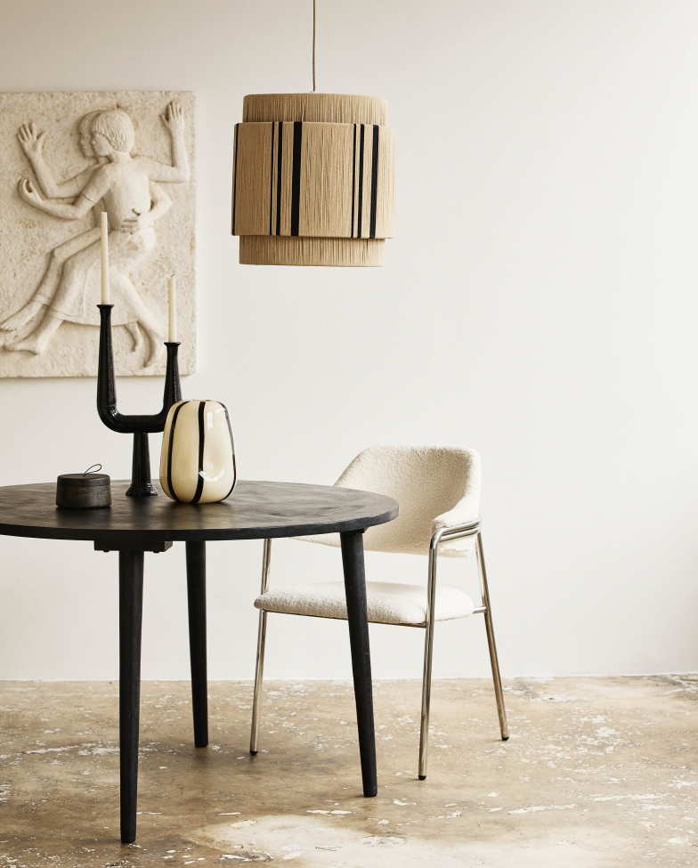 Plafondlamp 'Vinata' - Beige/Zwart