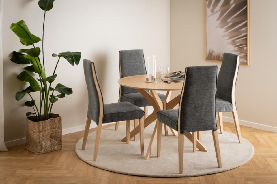 Eettafel 'Kotor' Rond 105cm - Natuurlijk