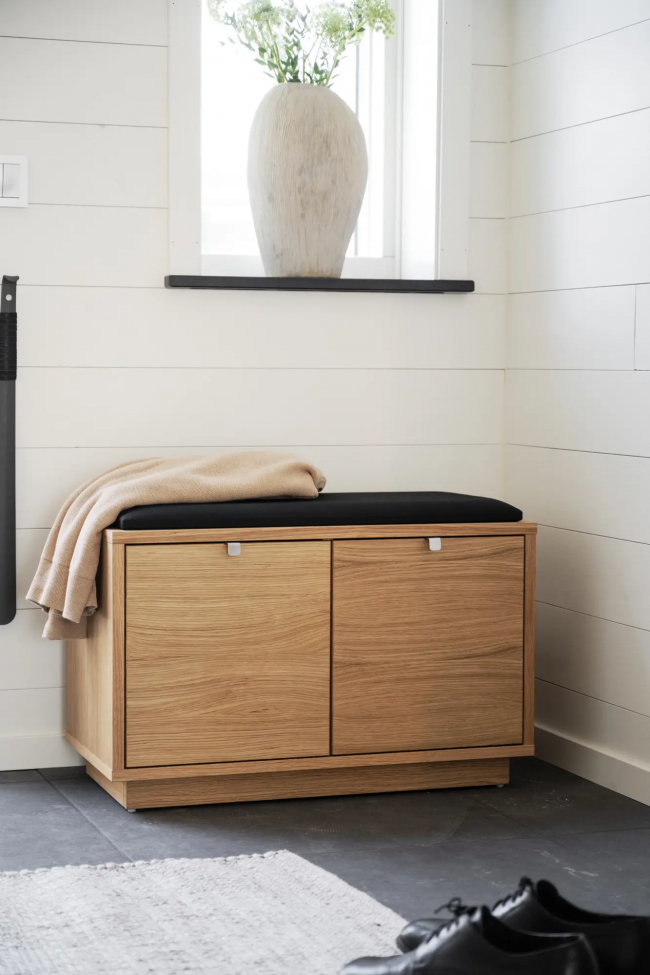 Bank 'Confetti' 70cm - Eik/Zwart