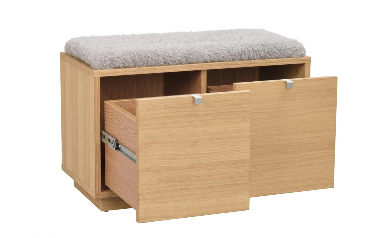 Bank 'Confetti' 70cm - Eik/Lichtgrijs