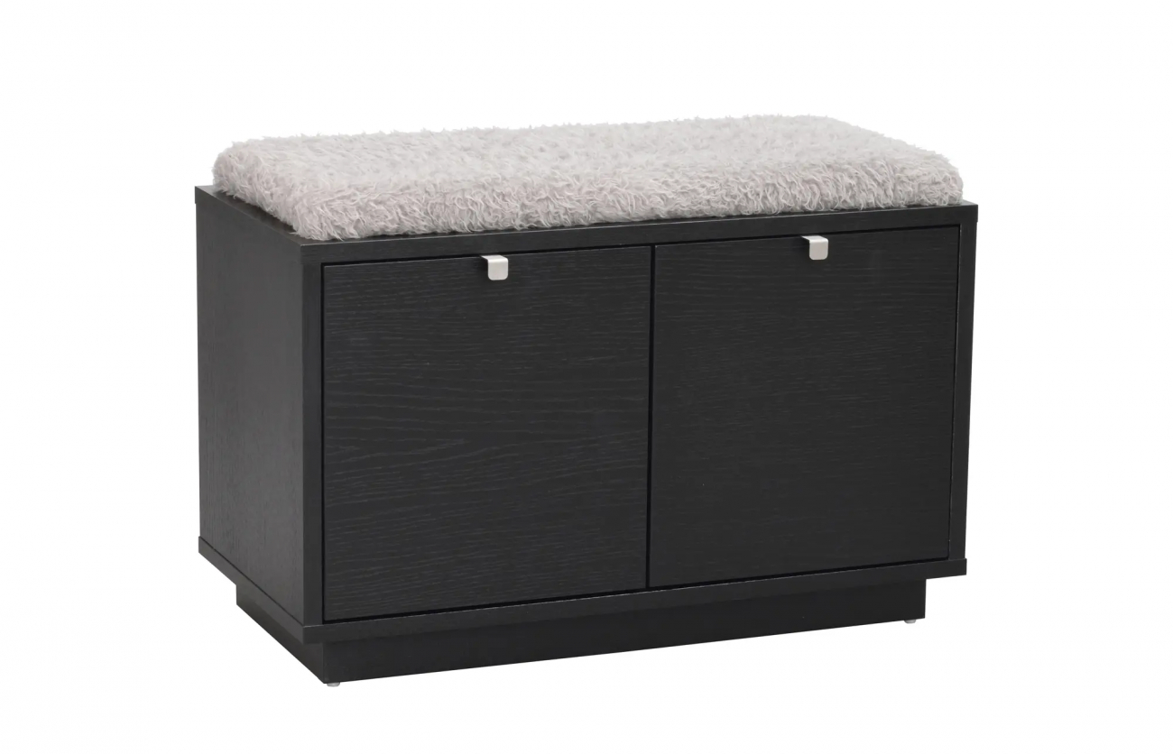 Bank 'Confetti' 70cm - Zwart/Lichtgrijs