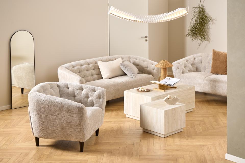 Fauteuil 'Ria' - Licht Beige