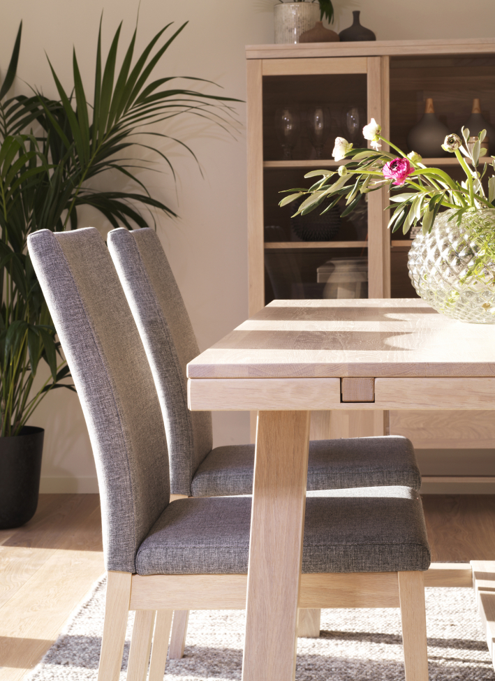 Eettafel 'Brooklyn' 170x95cm - Witgepigmenteerd Eiken