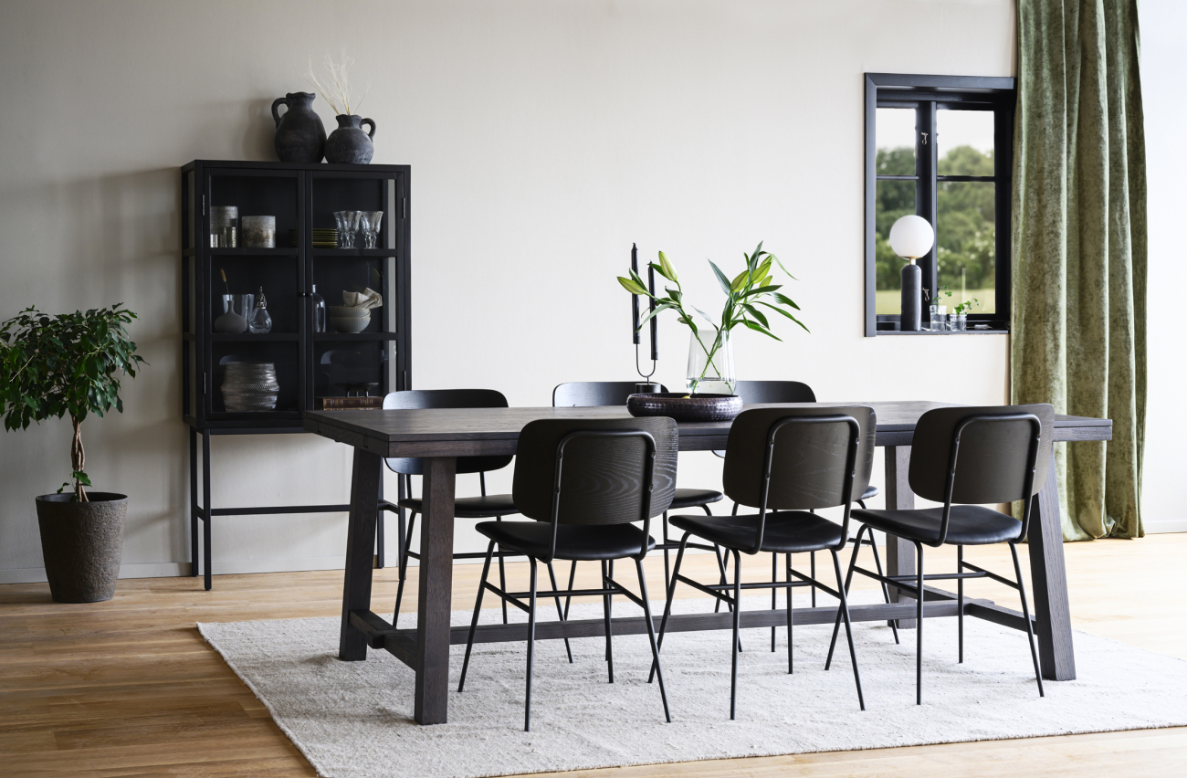 Eettafel 'Brooklyn' 220x95cm - Donkerbruin