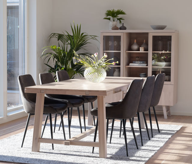 Eettafel 'Brooklyn' 220x95cm - Witgepigmenteerd
