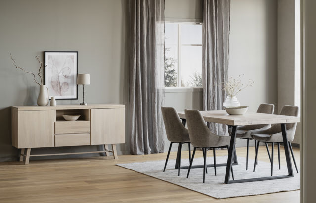Dressoir 'Brooklyn' 160x45cm - Witgepigmenteerd