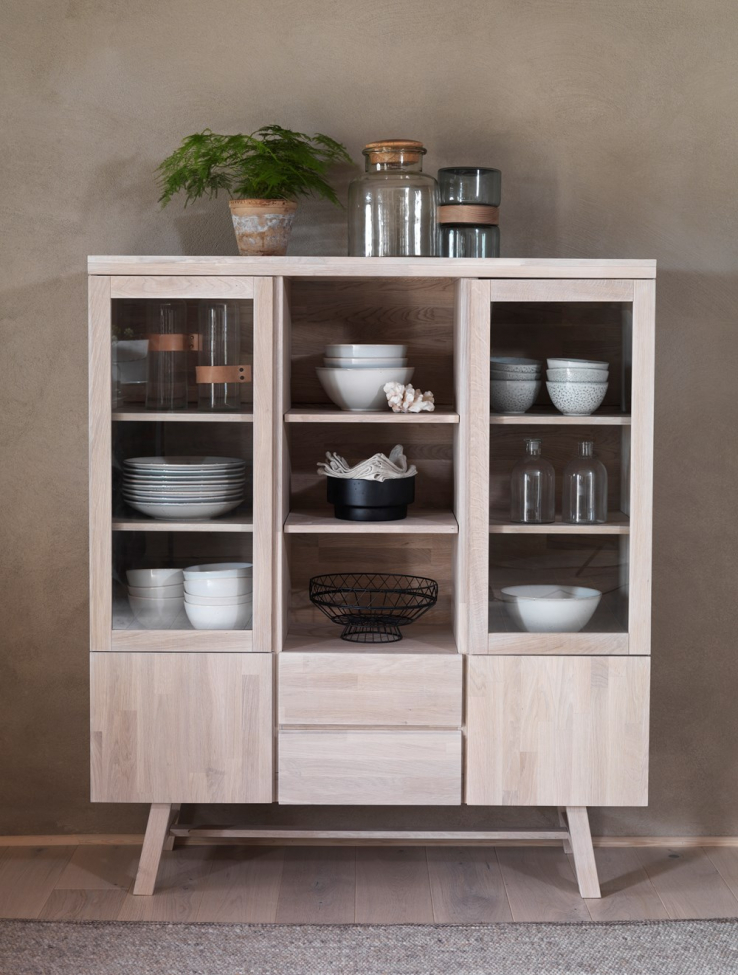 Kast 'Brooklyn' - Witgepigmenteerd/Eiken
