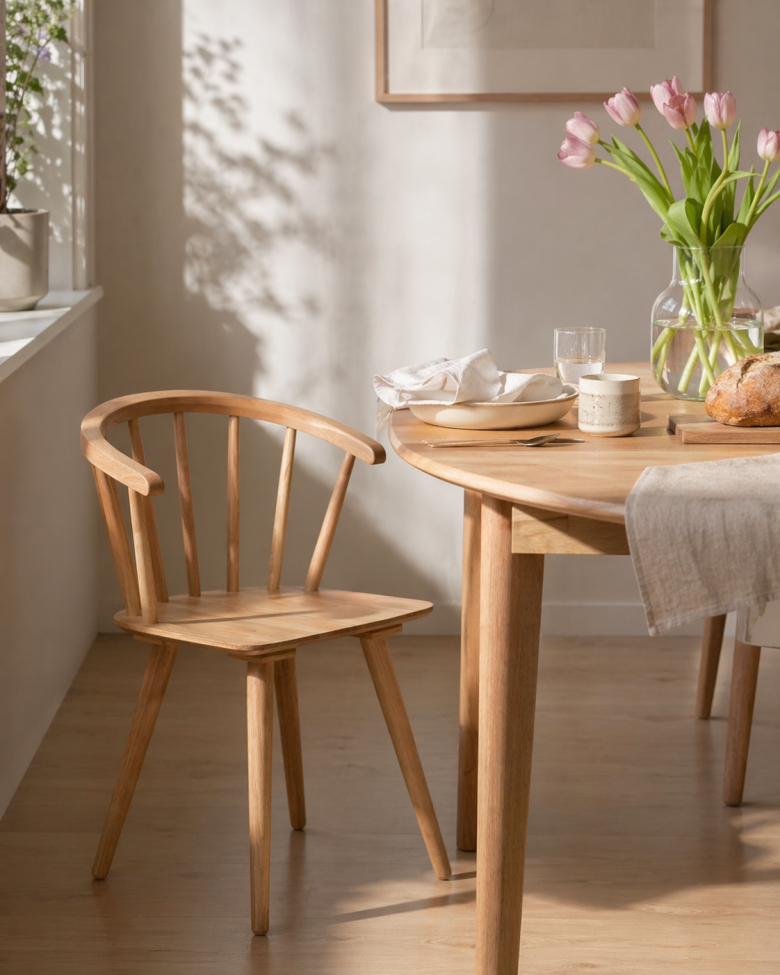 Stoel 'Astrid'- Wit gepigmenteerd