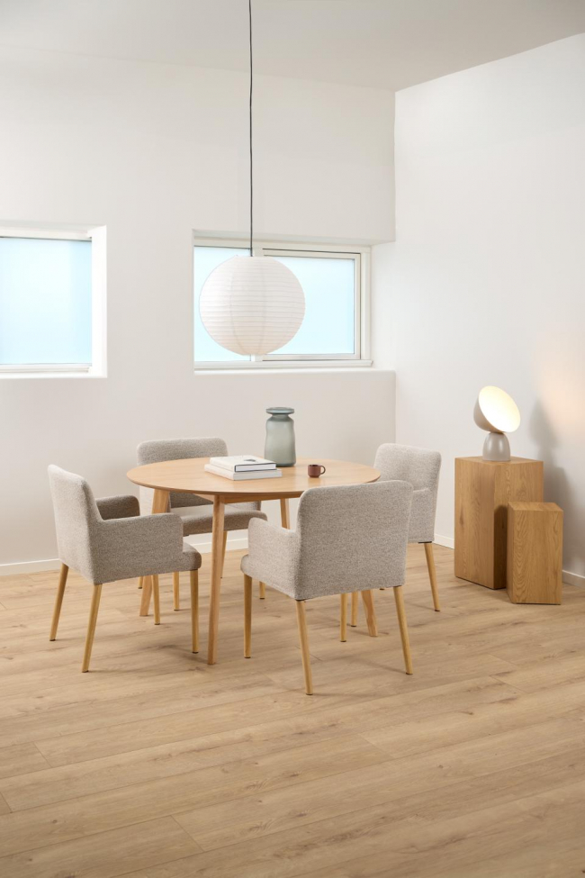 Eettafel 'Roxby' Rond 120x76cm - Natuurlijk