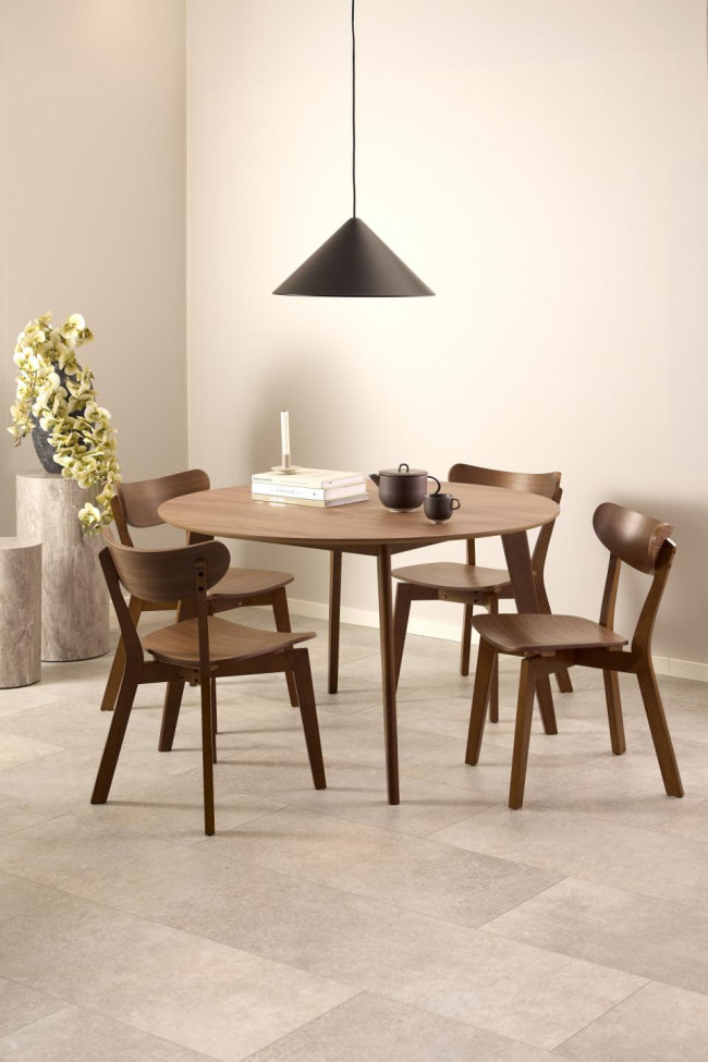 Eettafel 'Roxby' Rond 120x76cm - Bruin