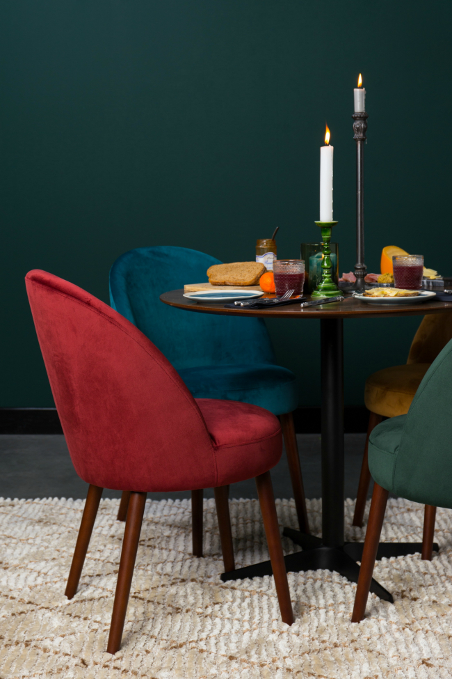 Eetkamerstoel 'Glad' - Velvet/Groen