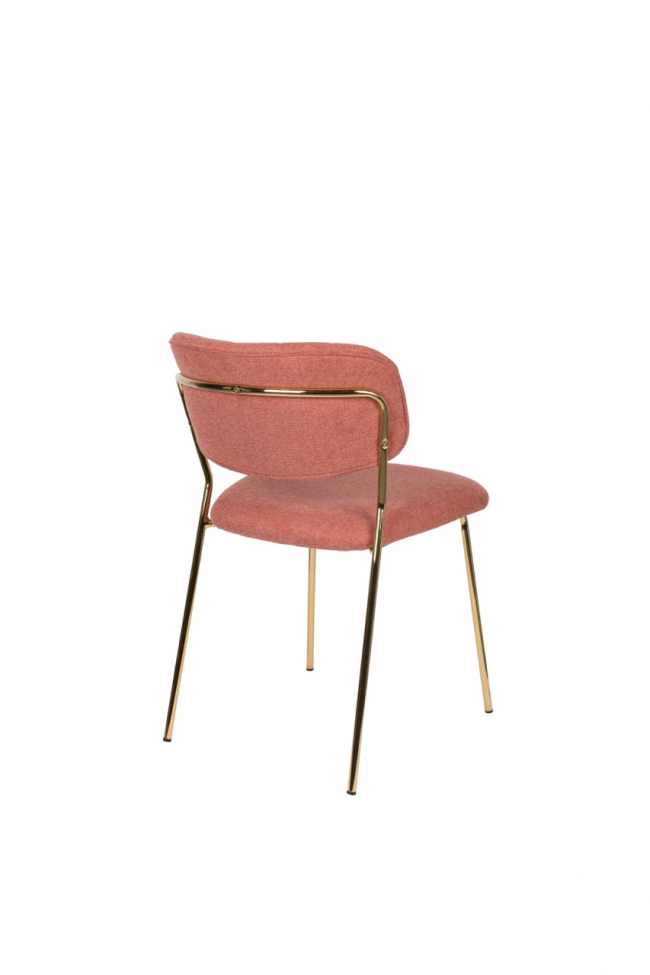 Stoel 'Jolien' - Roze/Goud