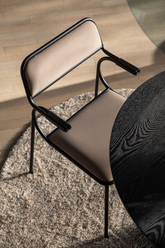 Stoel 'Alba' - Zwart/Beige