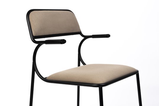 Stoel 'Alba' - Zwart/Beige