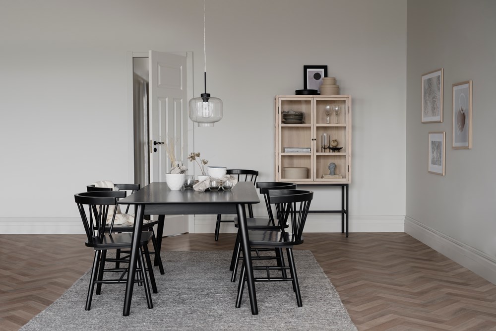 Eettafel 'Lotta' 180x90cm - Zwart
