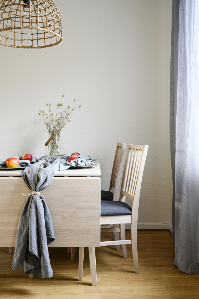 Eettafel 'Filippa' 120x80cm - Witgeolied