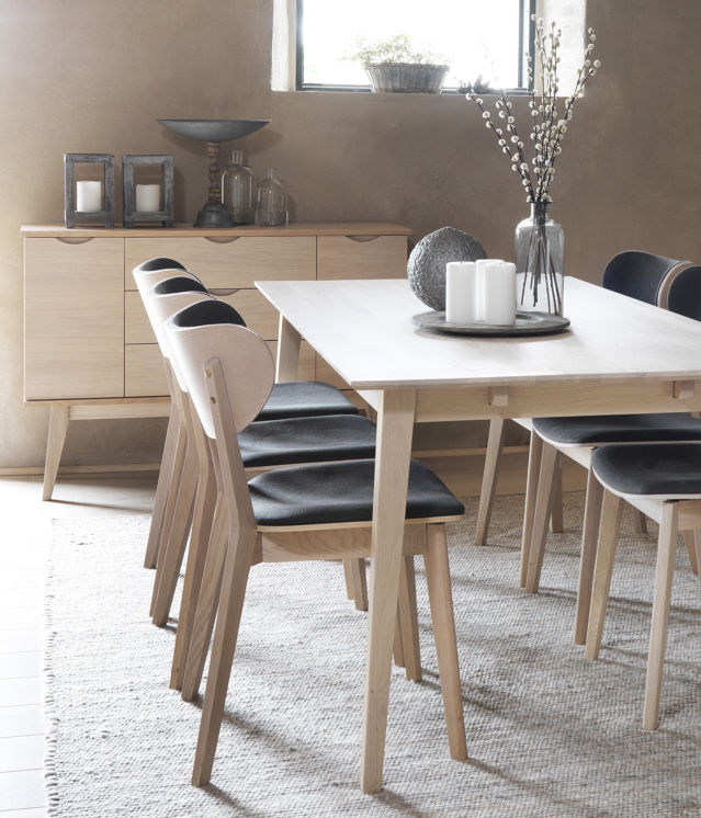 Dressoir 'Filippa' 122x85cm - Eiken/Witgeolied