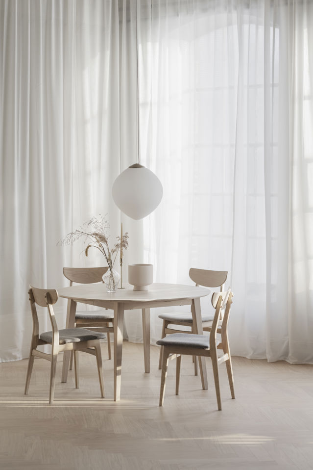 Eettafel 'Filippa' Rond 120cm - Witgeolied