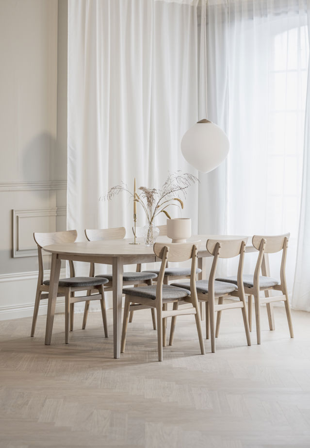 Eettafel 'Filippa' Rond 120cm - Witgeolied
