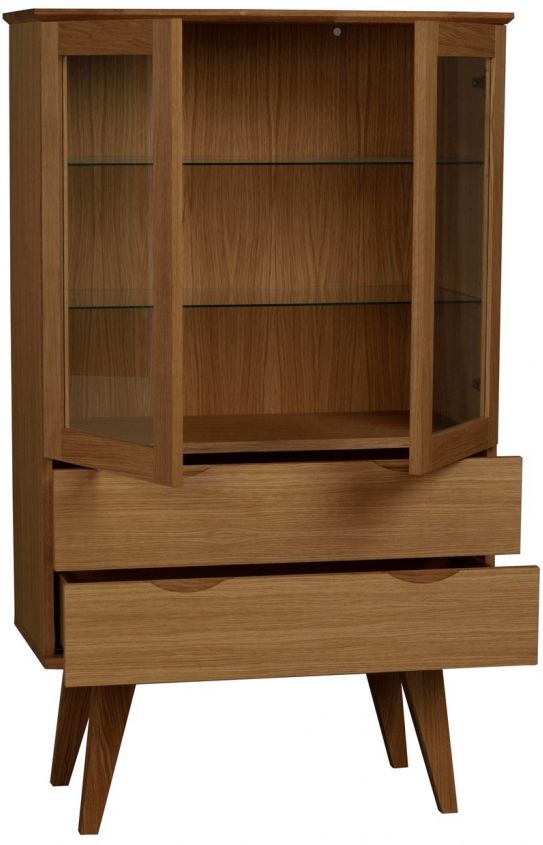 Vitrinekast 'Filippa' 81x140cm - Eiken