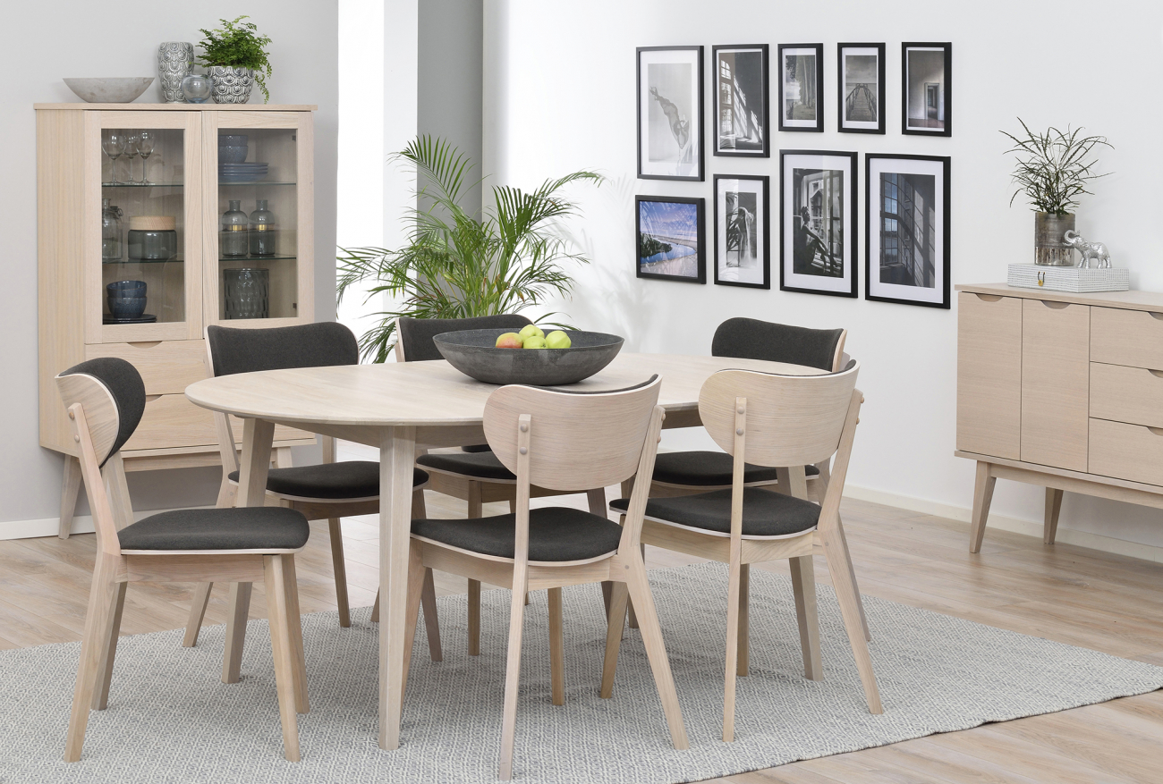 Dressoir 'Filippa' 150x85cm - Eiken/Witgeolied