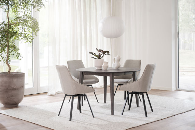 Eettafel 'Filippa' Rond 120cm - Donkerbruin