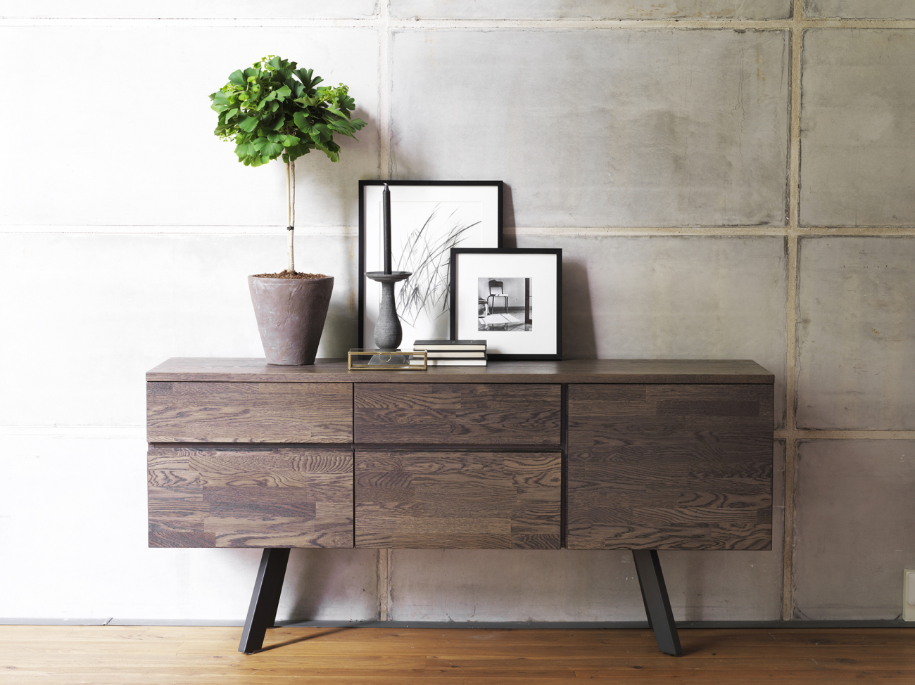 Dressoir 'Fred' - Bruin/Zwart