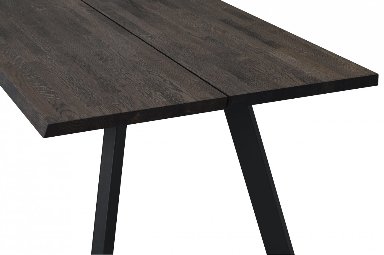 Eettafel 'Fred' 170x95cm - Bruin/Zwart
