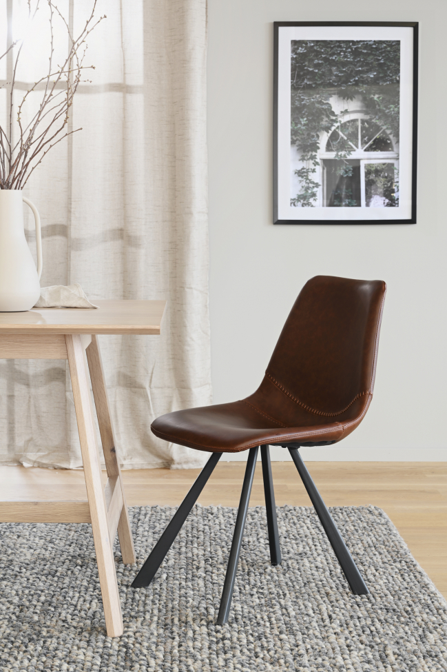 Stoel 'Auburn' - Bruin/Zwart