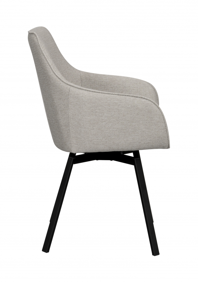 Armstoel 'Alison' - Beige/zwart