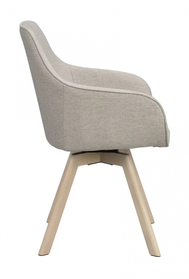 Armstoel 'Alison' - Beige/witgepigmenteerd