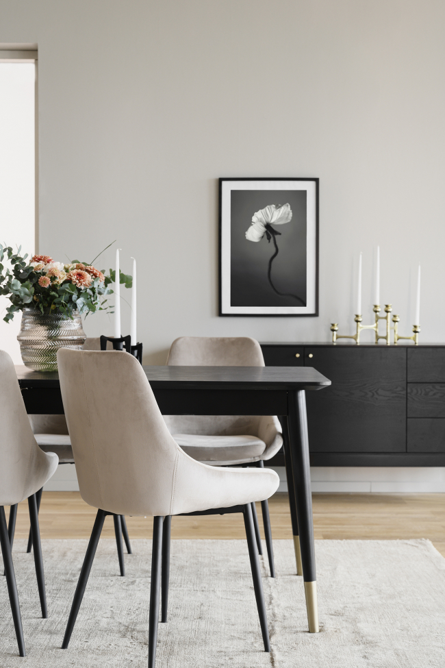 Eettafel 'Fenwood' - Zwart 180x90cm