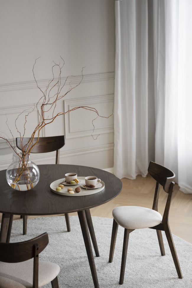 Eettafel 'Yumi' Rond 115cm - Bruin
