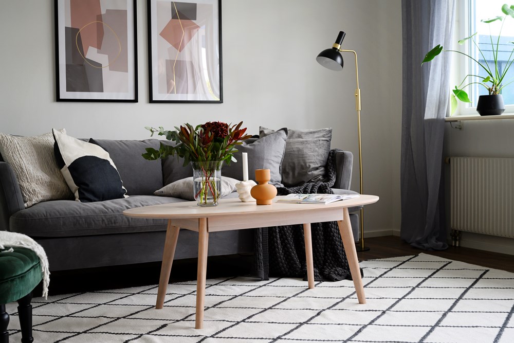 Salontafel 'Yumi' 130x65cm - Witgeolied
