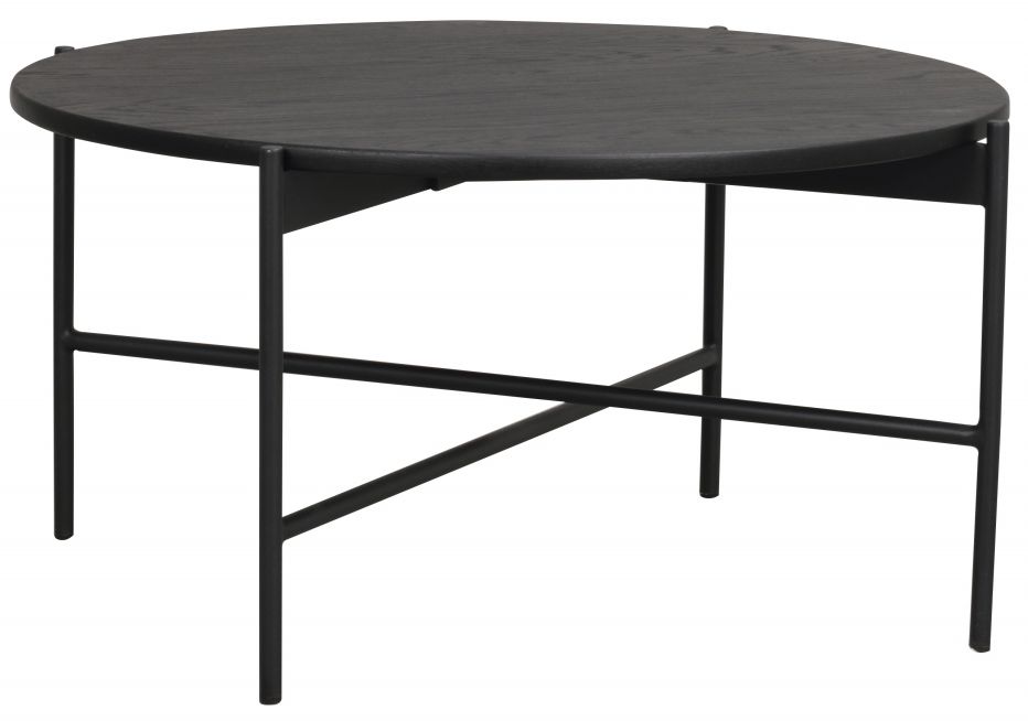 Salontafel 'Skye' Rond 89cm - Zwart