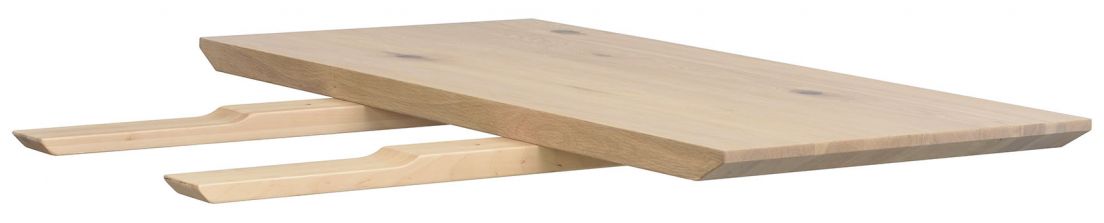 Uitschuifblad 'Melville' 50x95cm - Witgeolied Eiken