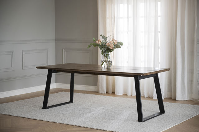 Eettafel 'Melville' 210x95cm - Bruin/Zwart