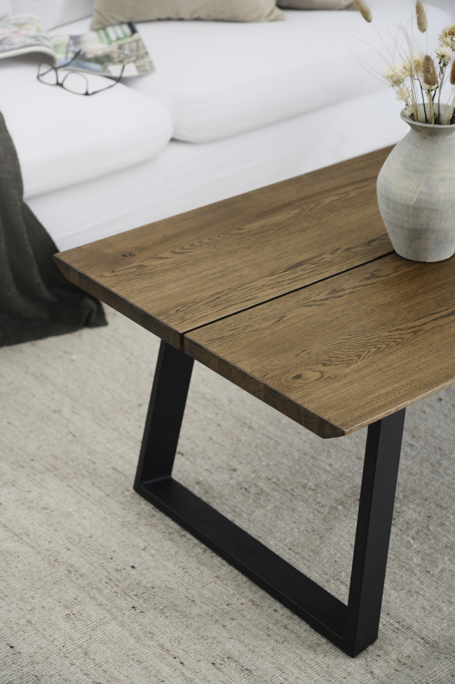 Salontafel 'Melville' 140x65cm - Bruin/Zwart