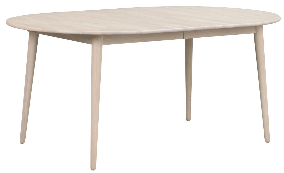 Ovale Eettafel 'Tyler' 170x105cm - Witgeolied Eik