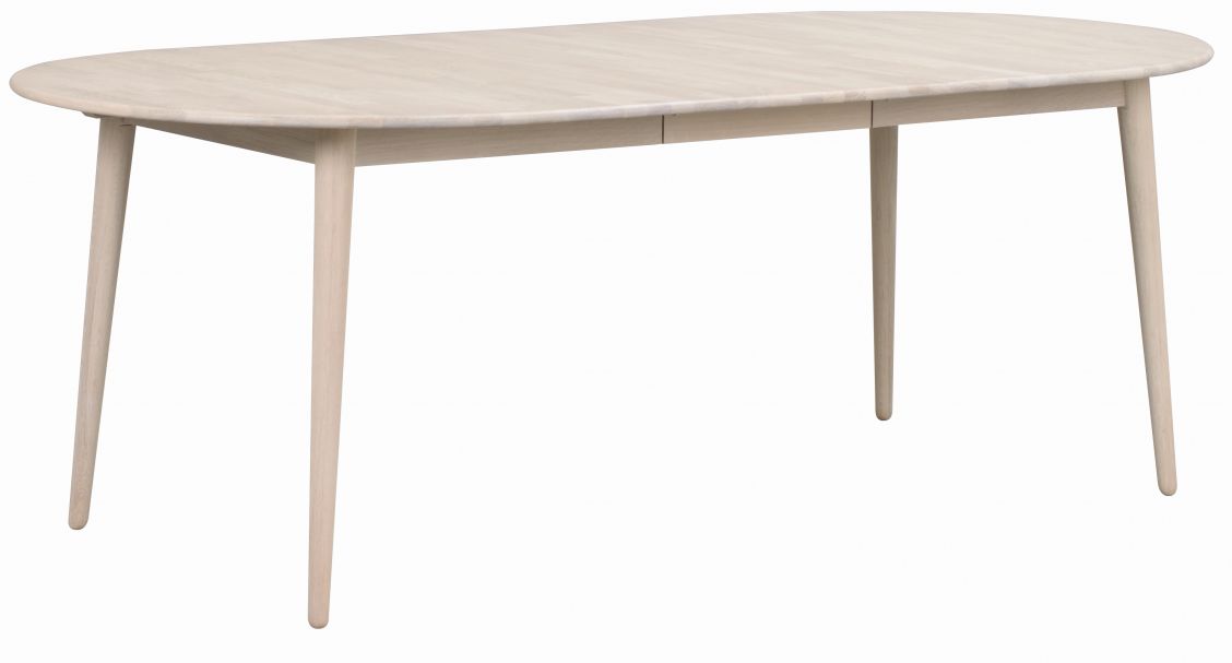 Ovale Eettafel 'Tyler' 170x105cm - Witgeolied Eik
