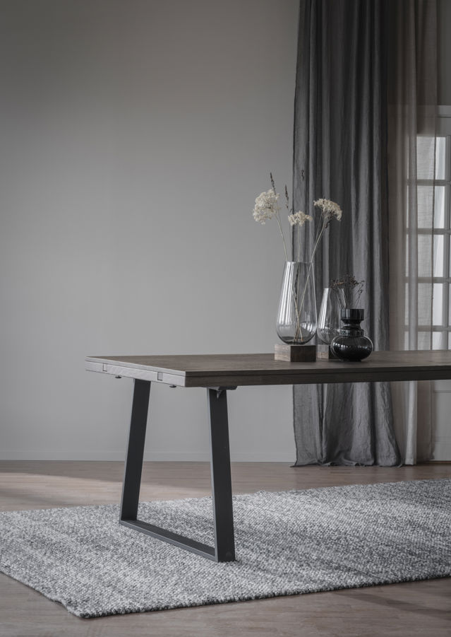 Eettafel 'Brooklyn' 170x95cm - Donkerbruin/U-poot