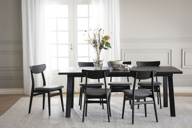 Eettafel 'Winnipeg' 200x100cm - Zwart