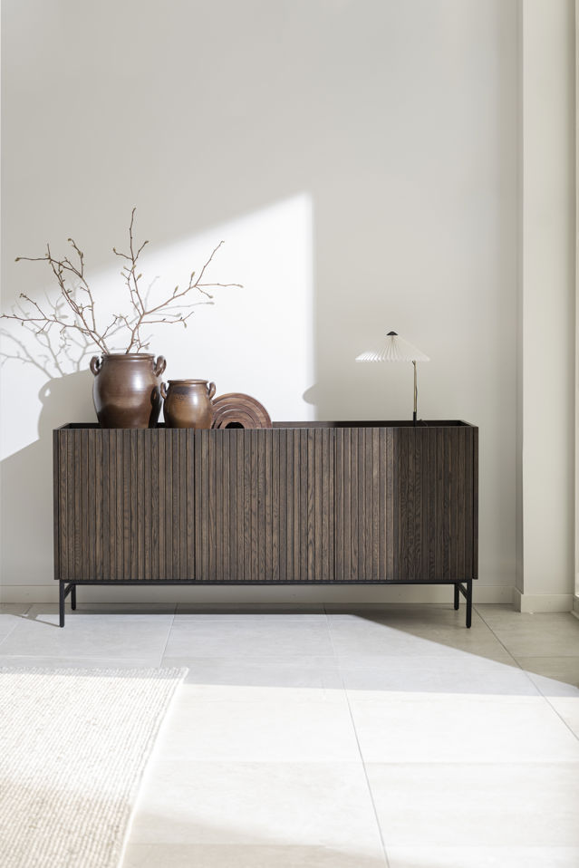 Dressoir 'Halifax' 160x40cm - Bruin/Zwart