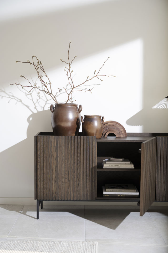 Dressoir 'Halifax' 160x40cm - Bruin/Zwart