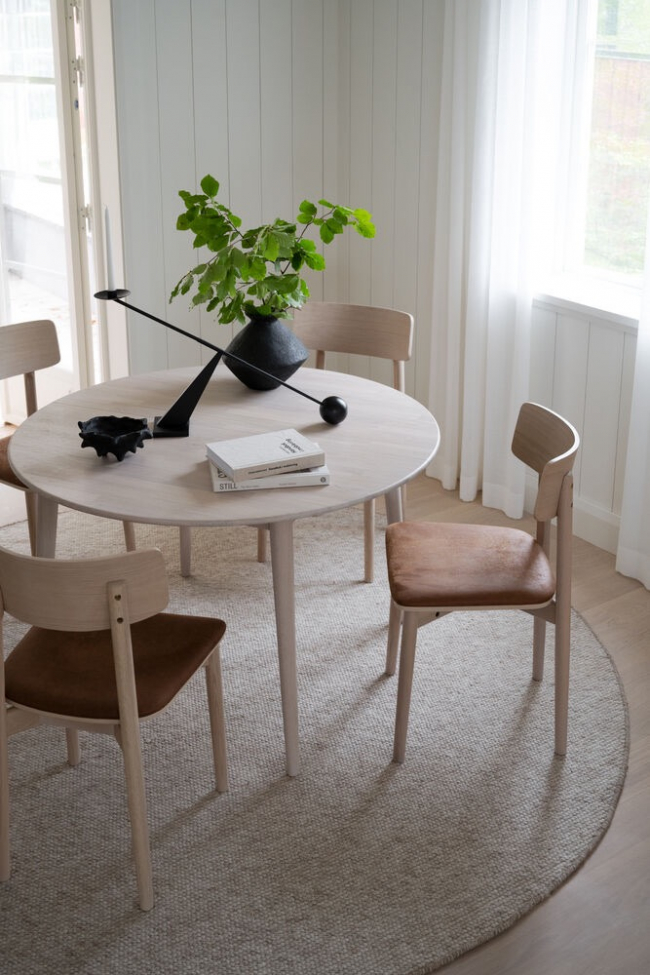 Eettafel 'Tyler' 120x120 - Wit